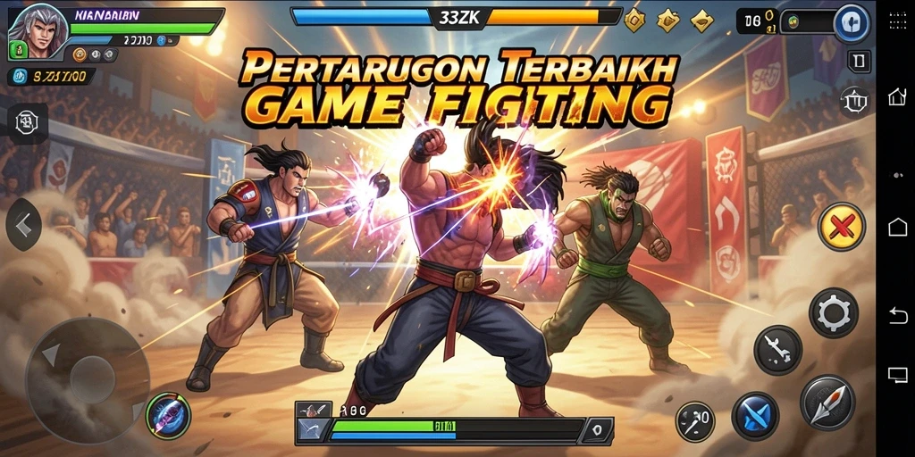 Tangkapan layar gameplay yang intens dari 33ZK.