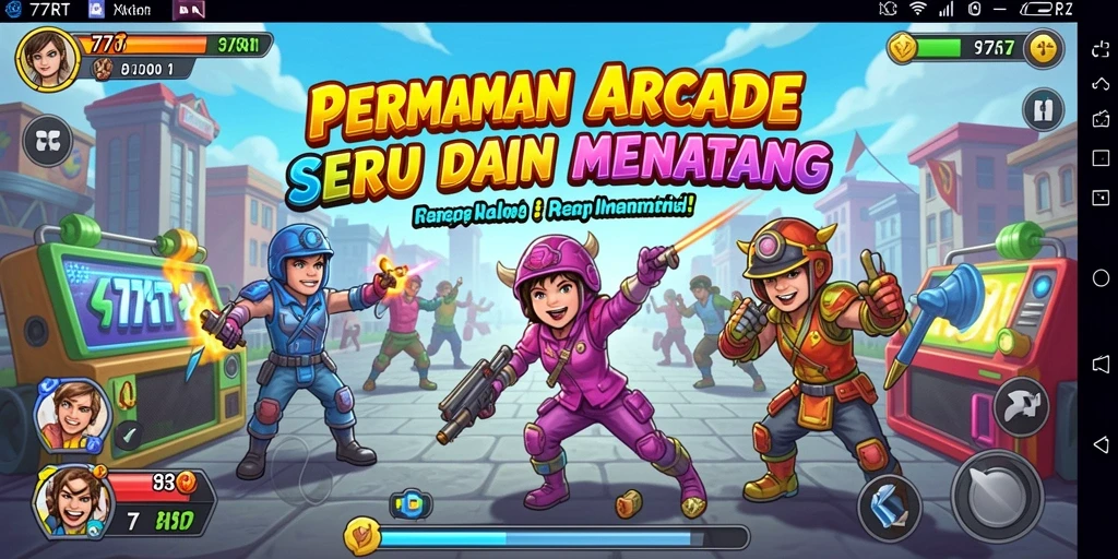 Tampilan gameplay menarik dari 77RT, penuh aksi dan tantangan.