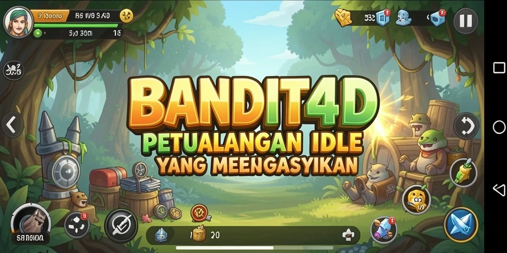 Screenshot gameplay BANDIT4D menampilkan aksi seru di dunia Idle.