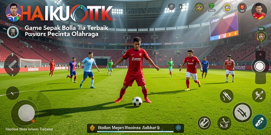 Tangkapan layar HAIKUOTK menampilkan aksi dramatis di lapangan sepak bola.