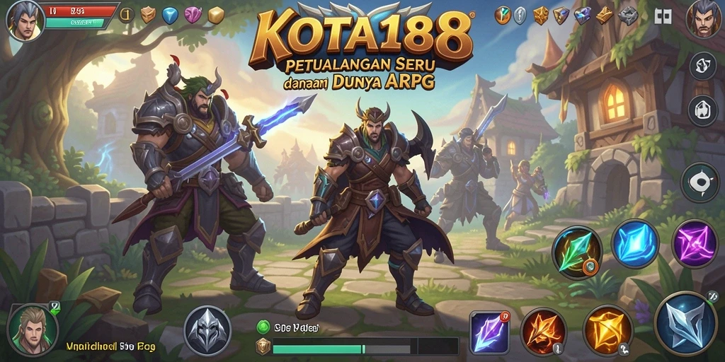 Screenshot menampilkan aksi epik dalam game ARPG KOTA188.