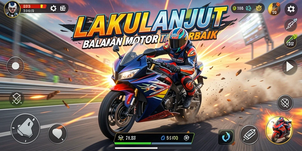 Tampilan aksi balapan yang mendebarkan di LAKULANJUT.