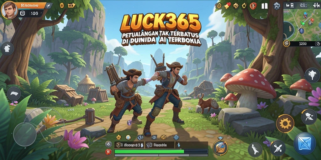 Tampilan gameplay menarik dari LUCK365 dalam dunia terbuka yang luas.