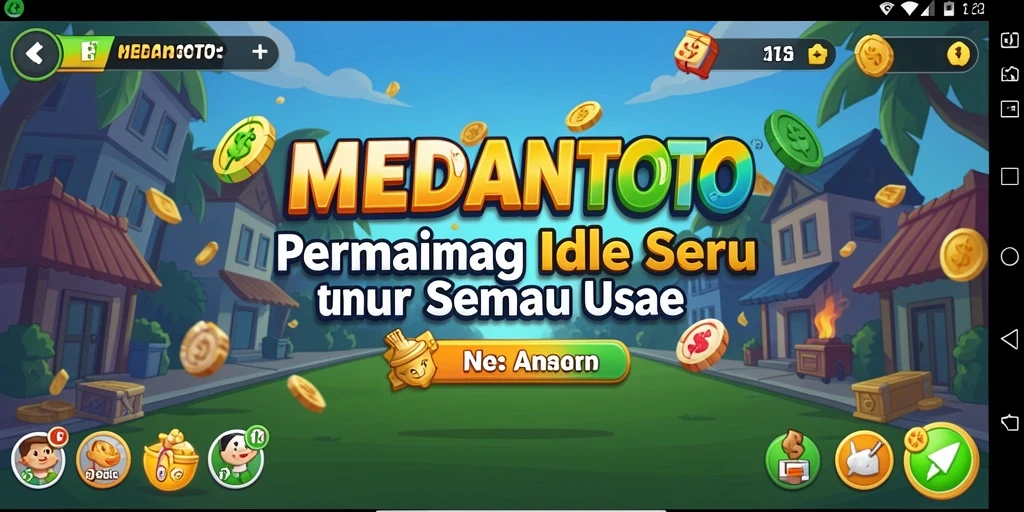 Tampilan gameplay MEDANTOTO menunjukkan aksi santai dan seru.