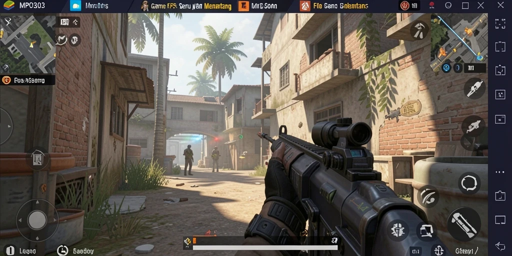 Screenshot MPO303 menampilkan aksi tembak-menembak yang intens dari gameplay FPS.