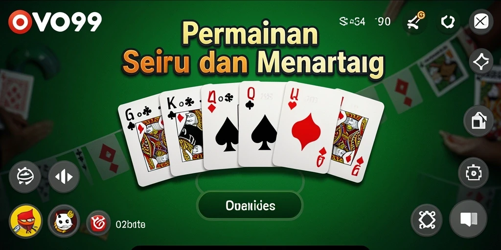 Tampilan menarik dari gameplay OVO99 saat bermain domino.