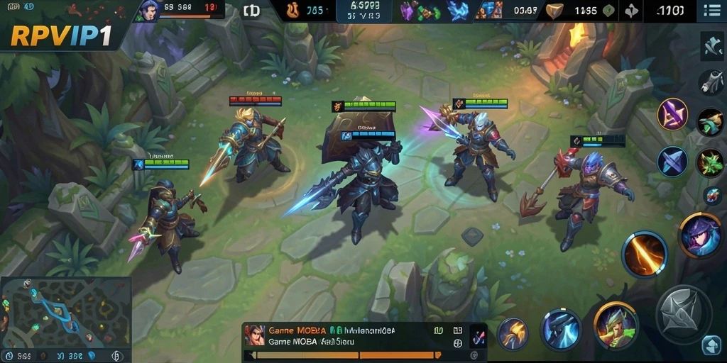Tampilan gameplay <strong>RPVIP1</strong> yang memukau saat pertarungan tim.