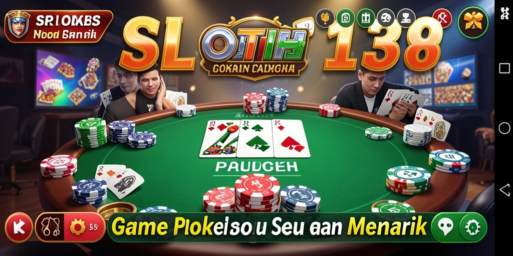 Screenshot gameplay SLOT138 yang menunjukkan aksi Poker mendebarkan.